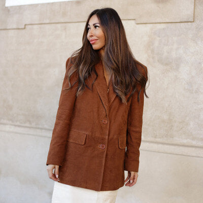 DEPECHE - ZENIA BLAZER COGNAC