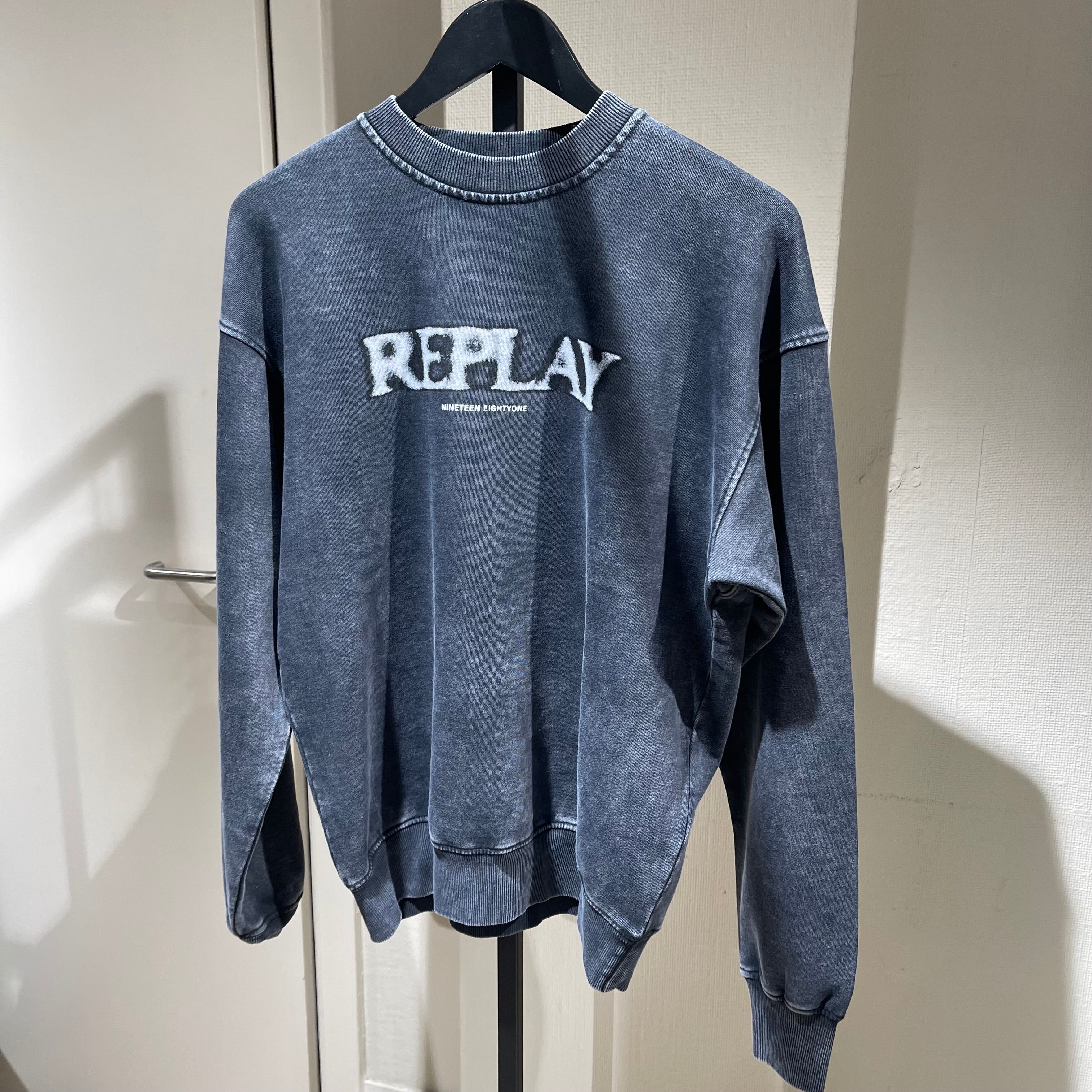 REPLAY - SWEATSHIRT STONE WASHED GREY