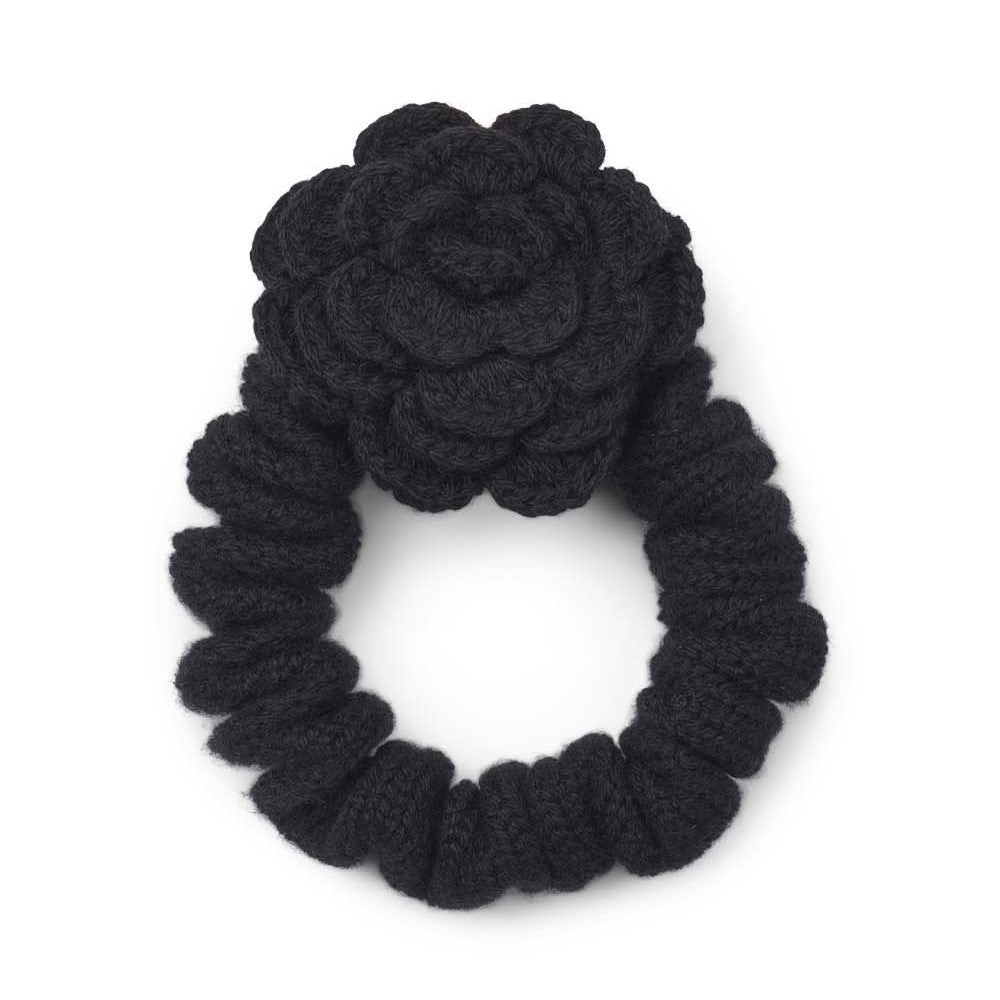 O'TAY - SMALL SCRUNCHIE FLOWER BLACK