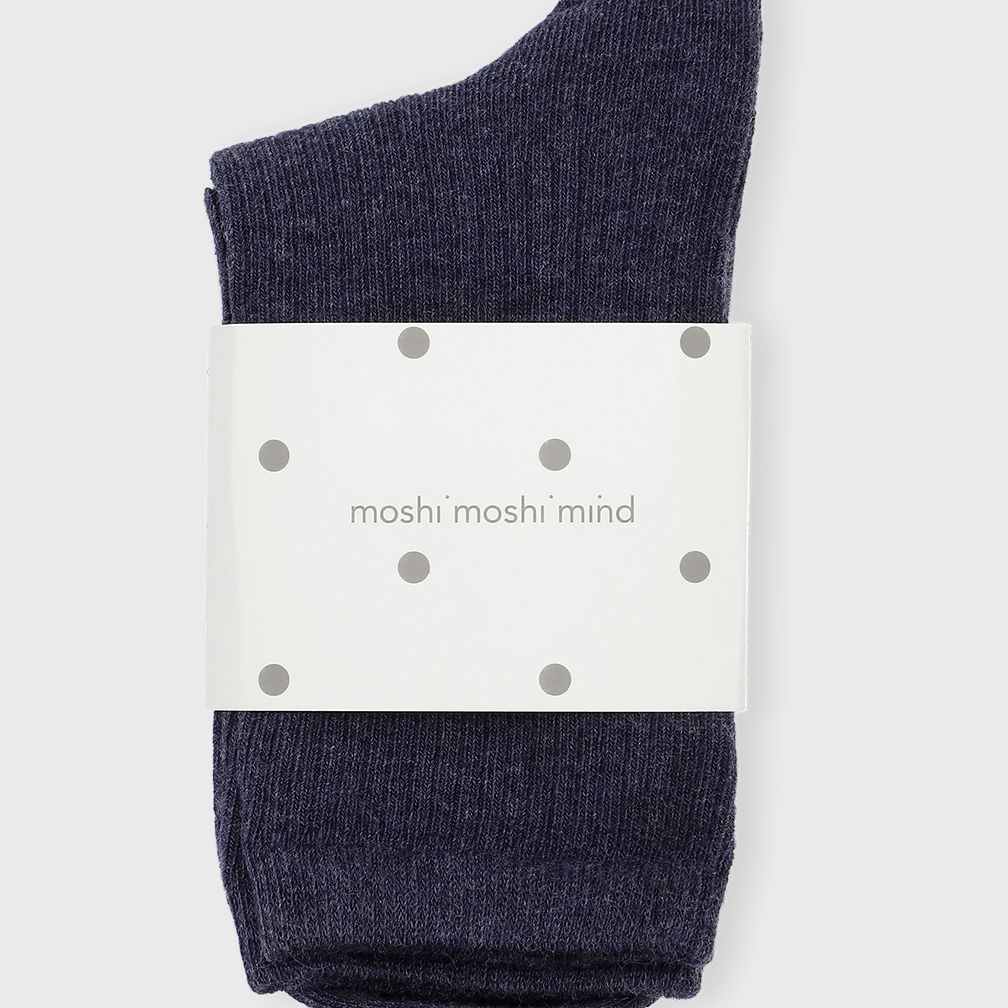 MOSHI MOSHI - STORY RIB STRØMPER NAVY MELANGE