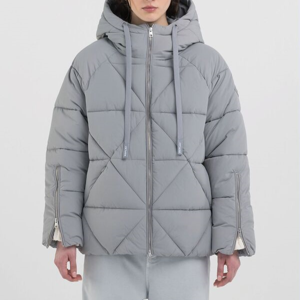 REPLAY - KORT PUFFER JAKKE CITY GREY