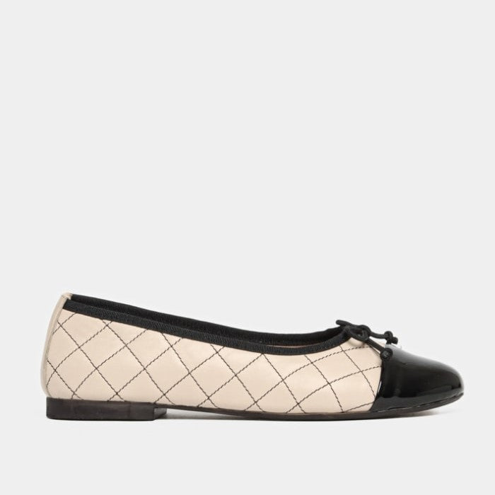 BUKELA - MARY BALLERINA BEIGE/BLACK