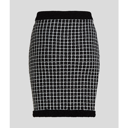 KARL LAGERFELD - BOUCLE KNIT NEDERDEL