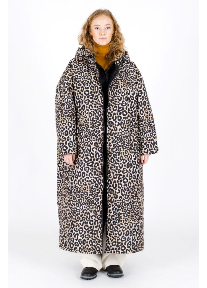 SITTINGSUITS - OVERSIZE JAKKE SNOW LEOPARD