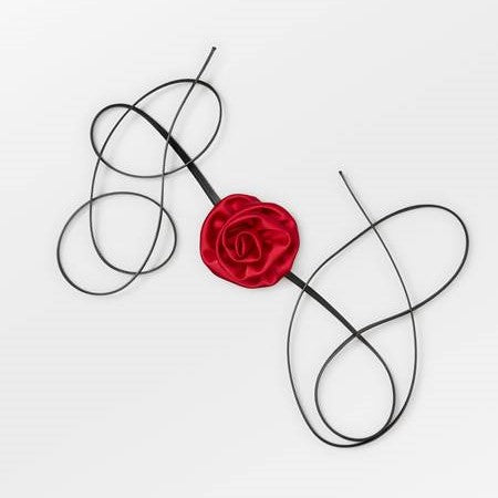 BECK SØNDERGAARD - LUSTER FLOWER CHOKER RED