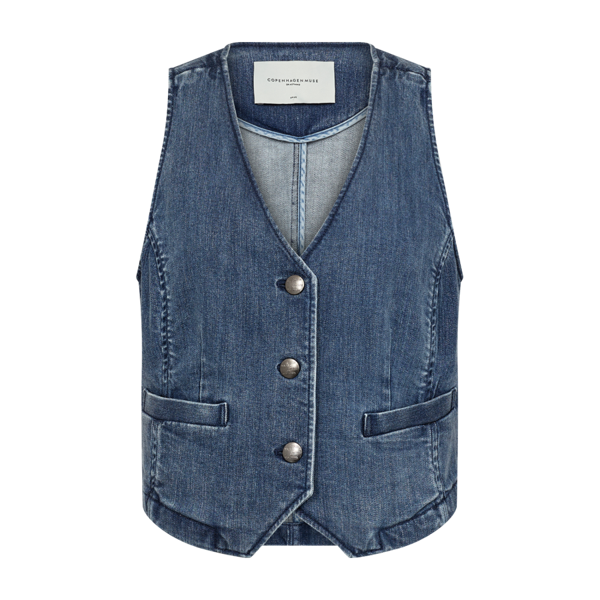 COPENHAGEN MUSE - JEAN WAISTCOAT DENIM BLUE