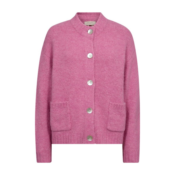 FREEQUENT - LOUISA CARDIGAN FUCHSIA PINK