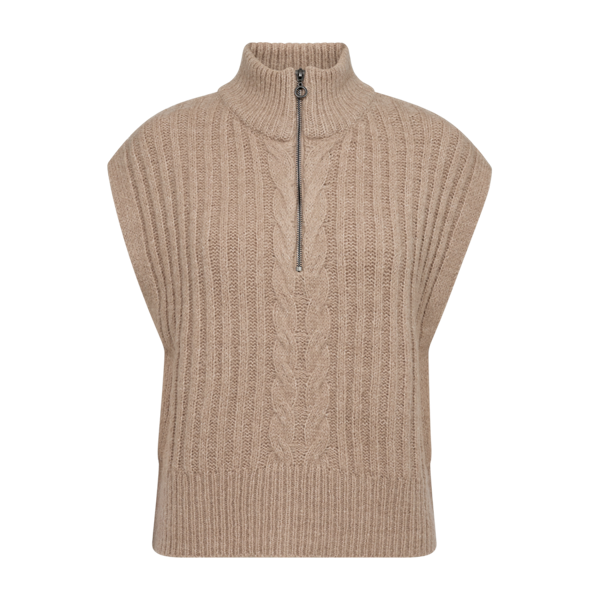 FREEQUENT - SILA WAISTCOAT SIMPLY TAUPE MEL.