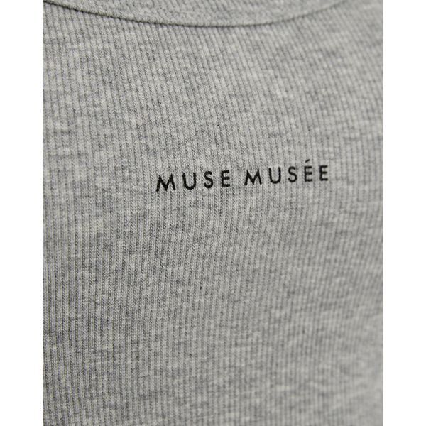 COPENHAGEN MUSE - SIV TOP LIGHT GREY MELANGE