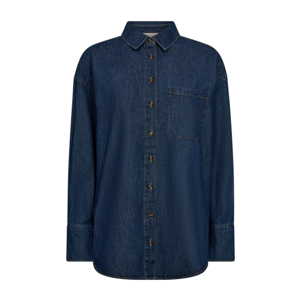 FREEQUENT - LISEA SKJORTE MEDIUM BLUE DENIM