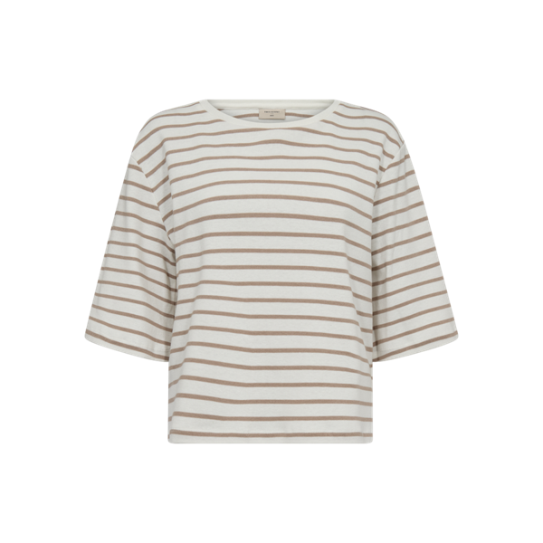 FREEQUENT - MILA T-SHIRT OFF WHITE / SIMPLY TAUPE