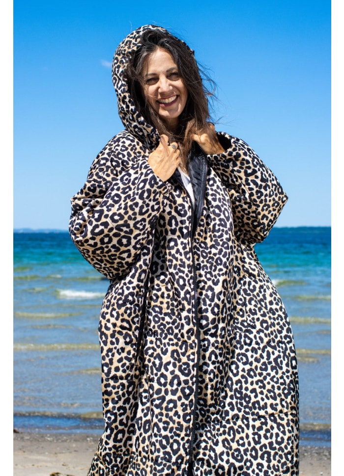 SITTINGSUITS - OVERSIZE JAKKE SNOW LEOPARD