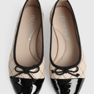 BUKELA - MARY BALLERINA BEIGE/BLACK