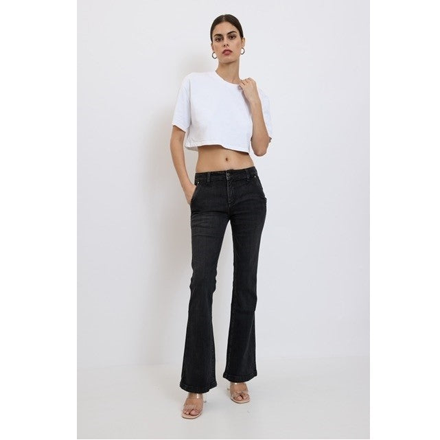 MARTA - JEANS MED FLARE SORT