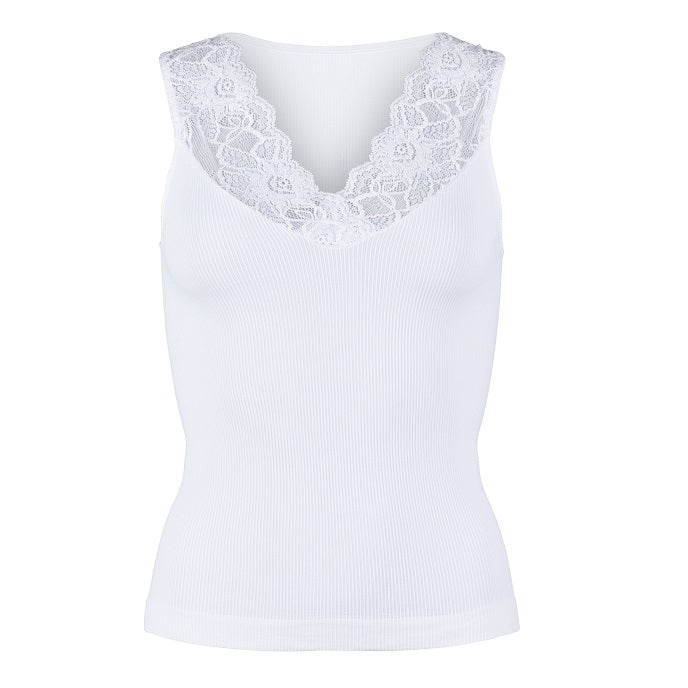 TIM & SIMONSEN -  BELEN LACE TOP HVID